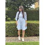 Vestido Malu Azul Listrado