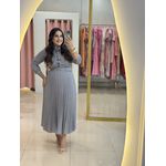 Vestido Paloma Azul Marinho Listrado 