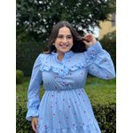 Vestido Helena Azul Bebe Plus