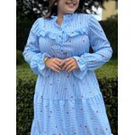 Vestido Helena Azul Bebe Plus