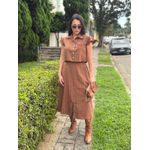 Conjunto Vitoria Marrom Risca de Giz Plus