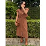 Conjunto Vitoria Marrom Risca de Giz Plus