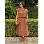 Conjunto Vitoria Marrom Risca de Giz