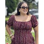 Vestido Michele Vinho Liberty