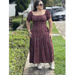 Vestido Michele Vinho Liberty