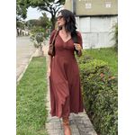 Vestido Antonia Marrom