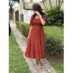 Vestido Mayara Terracota Liberty