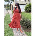 Vestido Mayara Terracota Liberty