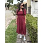 Vestido Alicia Vinho Poá 