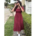 Vestido Alicia Vinho Poá 