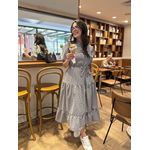 Vestido Ihuly Preto Xadrez Corações