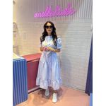 Vestido Ihuly Azul Xadrez Corações