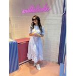 Vestido Ihuly Azul Xadrez Corações