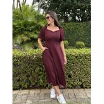 Vestido Maila Vinho Poá