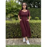 Vestido Maila Vinho Poá