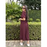 Vestido Maila Vinho Poá