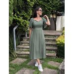 Vestido Maila Verde Oliva Poá