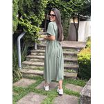 Vestido Maila Verde Oliva Poá