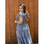 Vestido Catarina Listrado Azul Jeans Plus