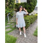 Vestido Maitê Cinza corações 