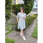 Vestido Maitê Cinza corações 