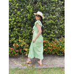 Vestido Lorena Verde Folhas