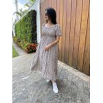 Vestido Alicia Off/Azul Liberty 