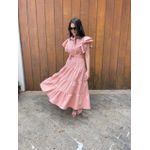 Vestido Catarina Rosa Riscas de Giz