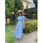 Vestido Catarina Azul Listrado Plus