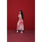 Vestido Catarina Estampado Vermelho