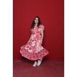 Vestido Catarina Estampado Vermelho