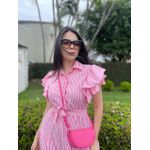 Vestido Catarina Rosa Listrado