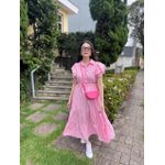 Vestido Catarina Rosa Listrado