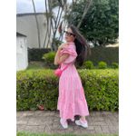Vestido Catarina Rosa Listrado
