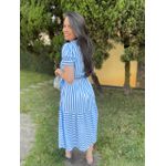 Chemise Gabriela Branco Listrado Azul