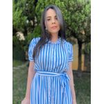 Chemise Gabriela Branco Listrado Azul