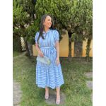 Chemise Gabriela Branco Listrado Azul