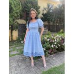 Vestido Mabel Azul Bêbê