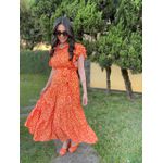 Vestido Catarina Laranja Floral 