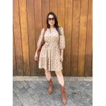 Vestido Bia Bege Póa