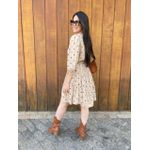 Vestido Bia Bege Póa