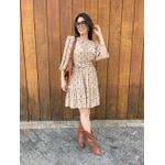 Vestido Bia Bege Póa