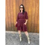 Vestido Bia Marsala Póa