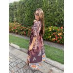 Vestido Giovana Marrom Estampado