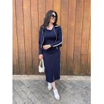 Conjunto Raquel Moletinho Azul Marinho