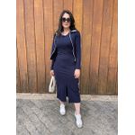 Conjunto Raquel Moletinho Azul Marinho