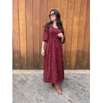 Vestido miriam Vinho Liberty