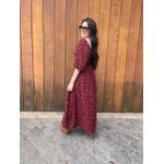 Vestido miriam Vinho Liberty