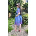 Vestido Liz Azul Bordado