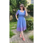 Vestido Liz Azul Bordado